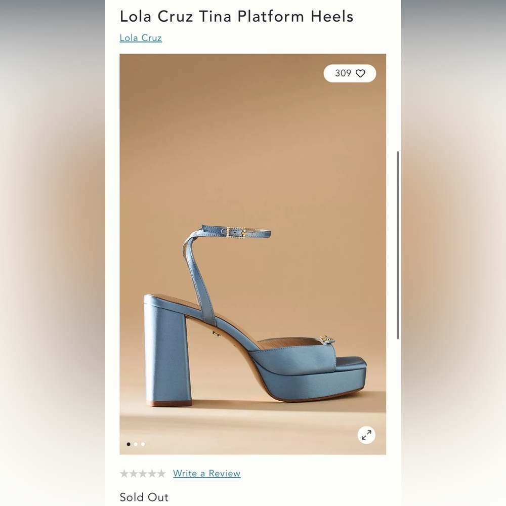 Lola Cruz Tina Platform Heels - with box, new, sold out online!